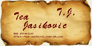 Tea Jasiković vizit kartica